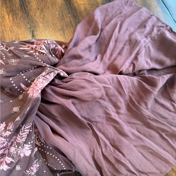 Free People Floral Pink and Burgandy Maxi Dress- Size S - Picture 13 of 13